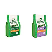 GREENIES Petite Variety Pack with 12 oz. Original and 12 oz. Blue Berry Dental Dog Treats